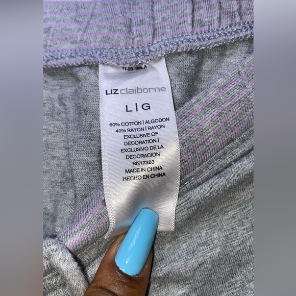 Women’s Liz Claiborne 2 Piece Intimate Pajama Set Ankle Cut - Picture 6 of 11